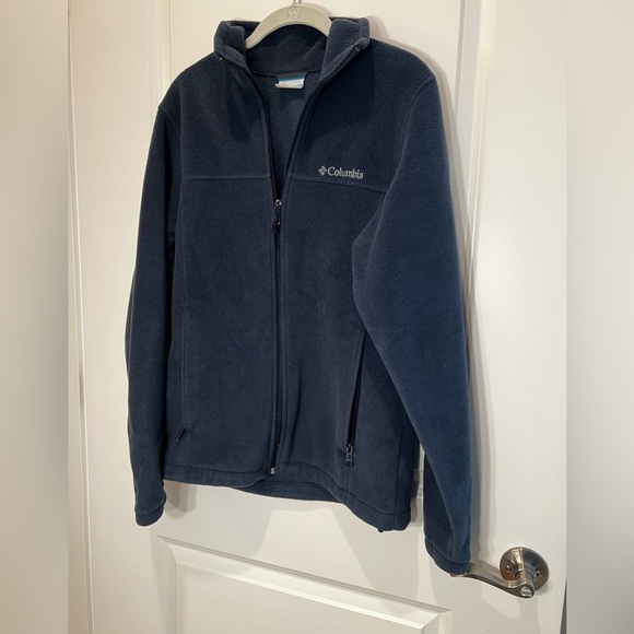 Columbia Men’s Blue Fleece Zip Up Jacket Size Small - Picture 3 of 12